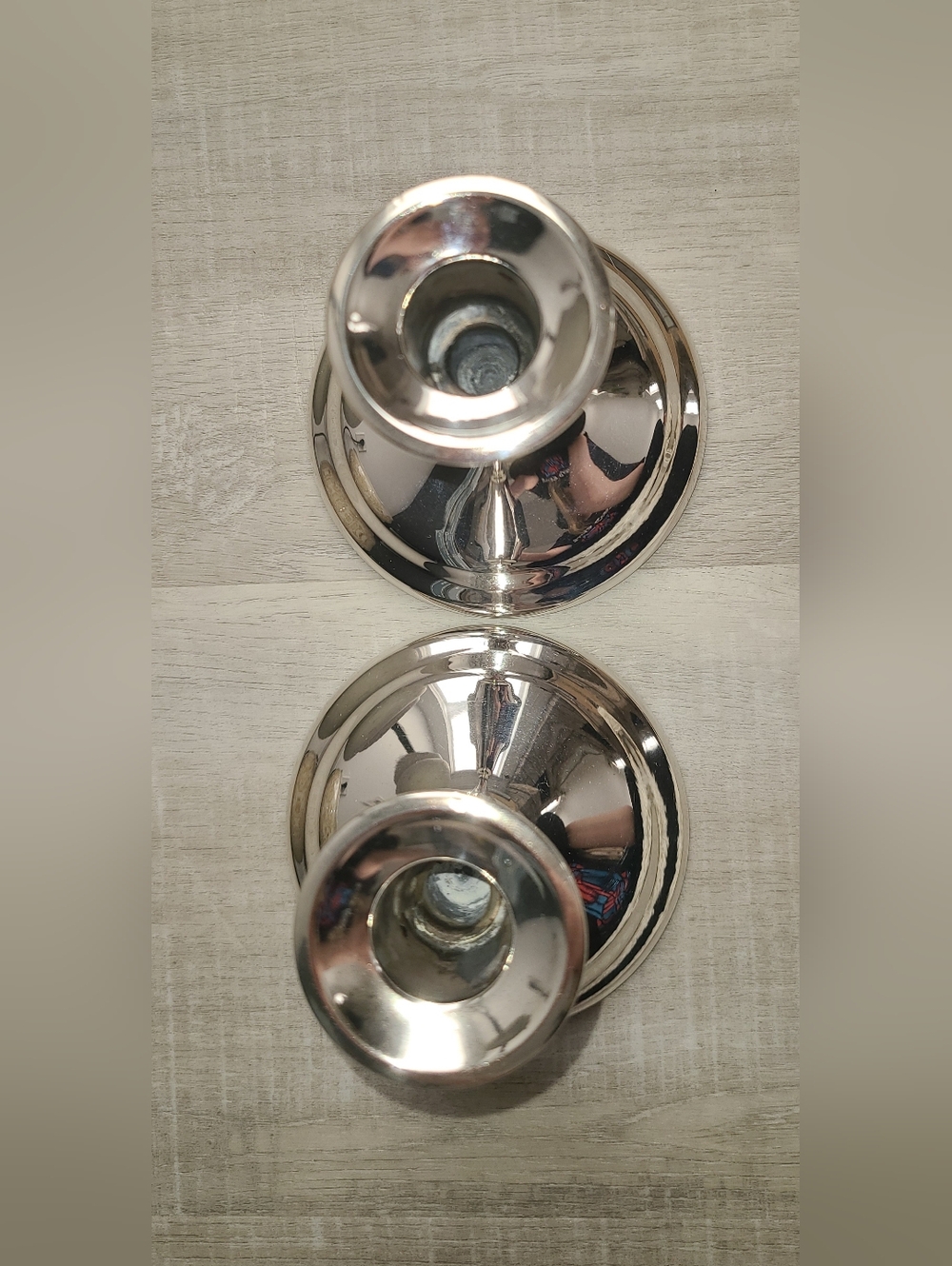 Set of 2 Vintage Silver Plated Candle Holders - Picture 7 of 7